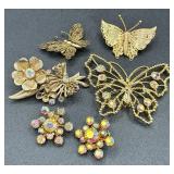 Vintage White Gold Tone Necklaces, Bracelets, Earrings and Pins