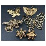 Vintage White Gold Tone Necklaces, Bracelets, Earrings and Pins