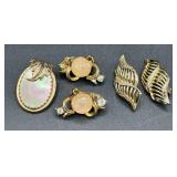 Vintage White Gold Tone Necklaces, Bracelets, Earrings and Pins