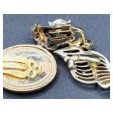 Vintage White Gold Tone Necklaces, Bracelets, Earrings and Pins