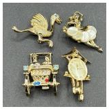 Vintage White Gold Tone Necklaces, Bracelets, Earrings and Pins