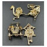 Vintage White Gold Tone Necklaces, Bracelets, Earrings and Pins