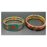 Vintage Enamel Jewelry, Cloisonne Bracelets and Rings Vintage Enamel Jewelry, Cloisonne Bracelets and Rings