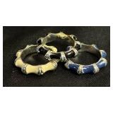 Vintage Enamel Jewelry, Cloisonne Bracelets and Rings Vintage Enamel Jewelry, Cloisonne Bracelets and Rings