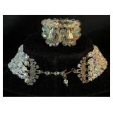 Vintage Crystal Beaded Necklaces, Earrings and Translucent Rings
