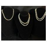 Vintage Crystal Beaded Necklaces, Earrings and Translucent Rings