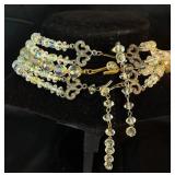Vintage Crystal Beaded Necklaces, Earrings and Translucent Rings