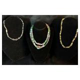 Vintage Crystal Beaded Necklaces, Earrings and Translucent Rings