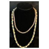 Vintage Crystal Beaded Necklaces, Earrings and Translucent Rings