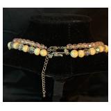 Vintage Crystal Beaded Necklaces, Earrings and Translucent Rings
