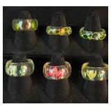 Vintage Crystal Beaded Necklaces, Earrings and Translucent Rings