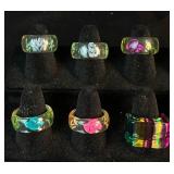 Vintage Crystal Beaded Necklaces, Earrings and Translucent Rings