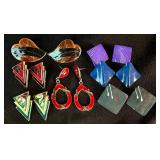 Retro Rainbow Collection of Earrings and Necklaces