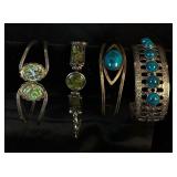 Large Assortment of Silver Tone Bracelets, Earrings and Rings