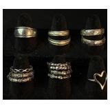 Large Assortment of Silver Tone Bracelets, Earrings and Rings