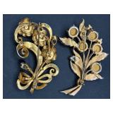 Assortment of Vintage Blue Accented Brooches, Necklaces, Earrings and Bracelets Assortment of Vintage Blue Accented Brooches, Necklaces, Earrings and Bracelets