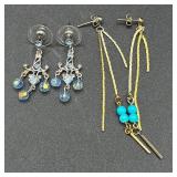 Assortment of Vintage Blue Accented Brooches, Necklaces, Earrings and Bracelets Assortment of Vintage Blue Accented Brooches, Necklaces, Earrings and Bracelets