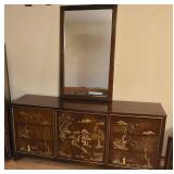 Chinoiserie 9 Drawer 2 Door Dresser with Mirror by Dixie Ming Tree Chinoiserie 9 Drawer 2 Door Dresser with Mirror by Dixie Ming Tree