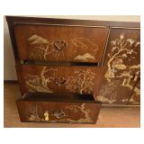 Chinoiserie 9 Drawer 2 Door Dresser with Mirror by Dixie Ming Tree Chinoiserie 9 Drawer 2 Door Dresser with Mirror by Dixie Ming Tree