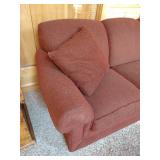 Dark Burgundy Upholstered Sofa