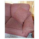 Dark Burgundy Upholstered Sofa