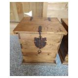 (2) Locking Rustic End Table Chests