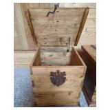 (2) Locking Rustic End Table Chests