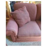 Dark Burgundy Upholstered Loveseat