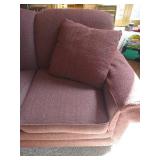 Dark Burgundy Upholstered Loveseat