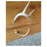 Rustic TV Armoire With Antler Handles