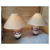 (2) Matching Heavy Lamps