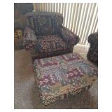 Oversized Upholstered Chair With Ottoman
