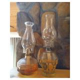 (2) Hurricane Lamps