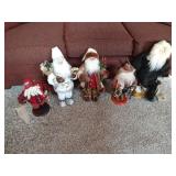 (5) Standing Santa Figures