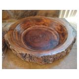 Log Bowl & Bag of Leather Laces