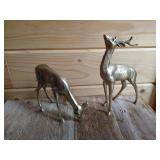 (2) Brass Deer Figurines