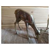 (2) Brass Deer Figurines