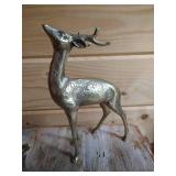 (2) Brass Deer Figurines