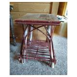Rustic Stick & Board End Table