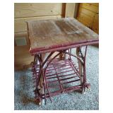 Rustic Stick & Board End Table