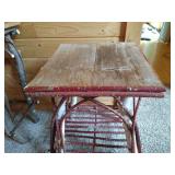Rustic Stick & Board End Table