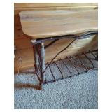 Rustic Stick & Board Sofa Table