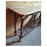 Rustic Stick & Board Sofa Table