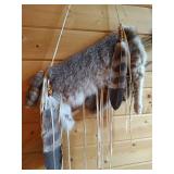 Native American Bow & Arrows With Bobcat Skin Quiver - Very Neat!