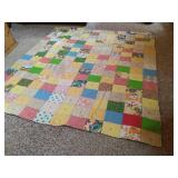 Vintage Homemade & Hand-Tied Quilt