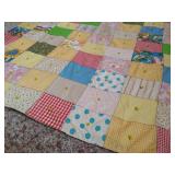 Vintage Homemade & Hand-Tied Quilt