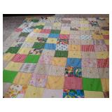Vintage Homemade & Hand-Tied Quilt