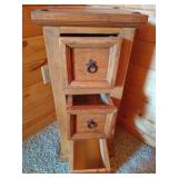 Small Rustic Wood 3-Drawer Stand