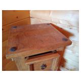 Small Rustic Wood 3-Drawer Stand
