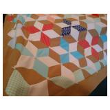 Antique Homemade & Hand-Tied Quilt